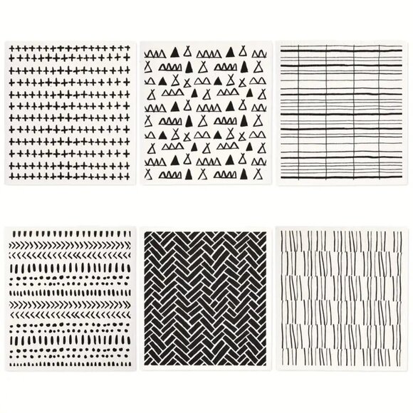 NEW Set of 6 Swedish Dishcloths - Modern Doodle Design, Reusable, Sustainable - Picture 1 of 5